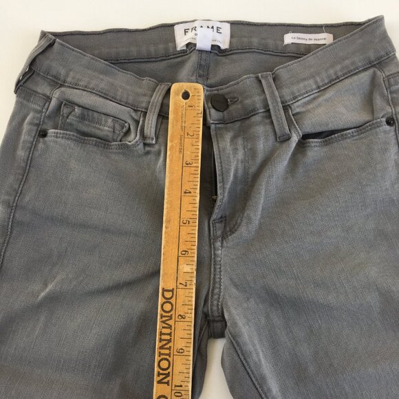 Frame Le Skinny Grey Jeans 27 - Picture 11 of 12
